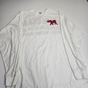 Roll Tide Alabama White Long Sleeve Shirt with Red Elephant Logo‎